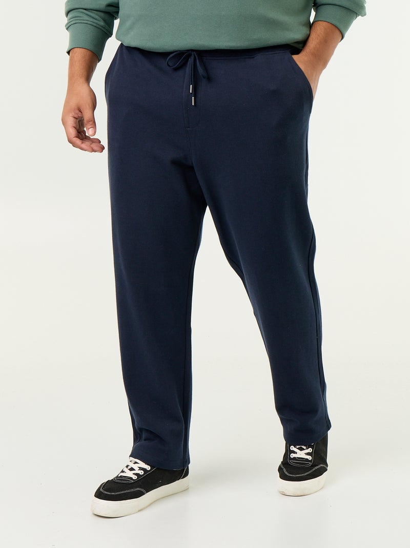 Jogging en maille piquée Bleu - Kiabi