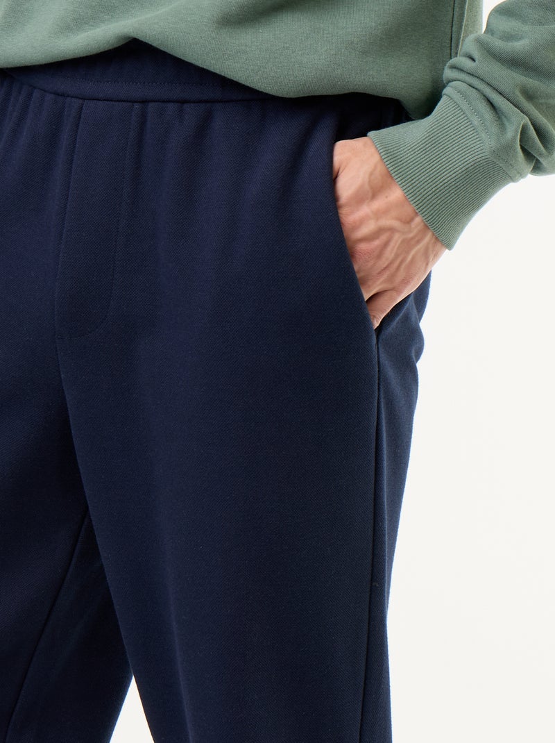 Jogging en maille piquée Bleu - Kiabi
