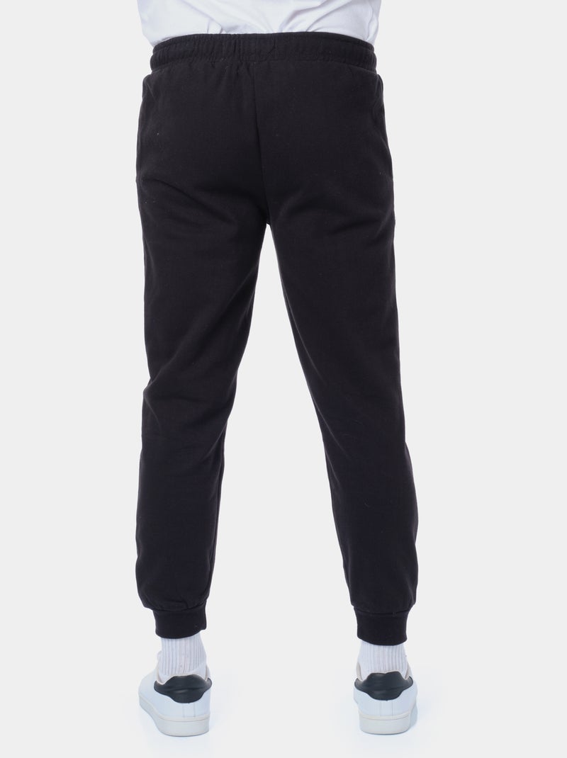 Jogging en maille piquée Noir - Kiabi