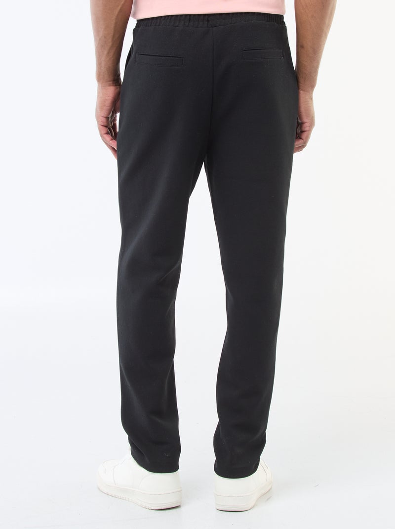 Jogging en maille piquée Noir - Kiabi