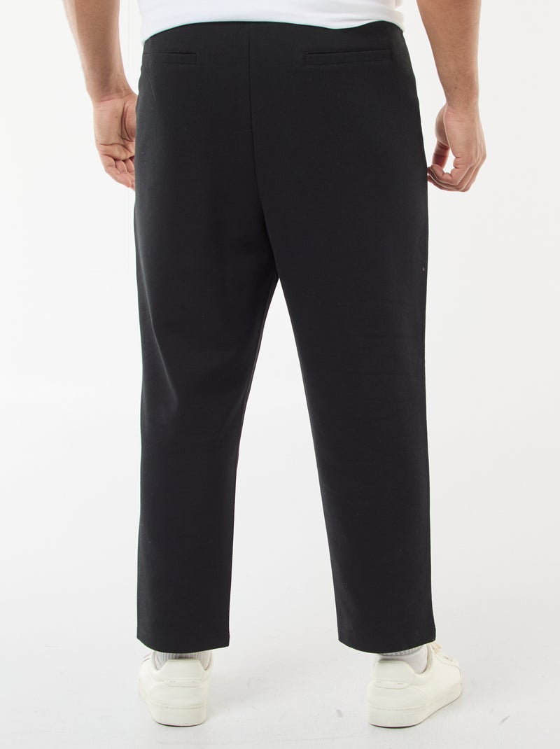 Jogging en maille piquée Noir - Kiabi