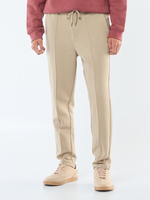 Jogging en maille piquée uni - Kiabi