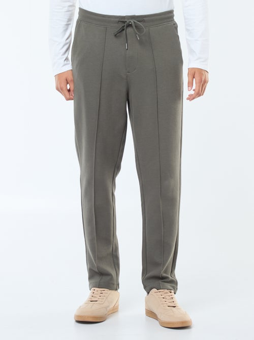 Jogging en maille piquée uni - Kiabi