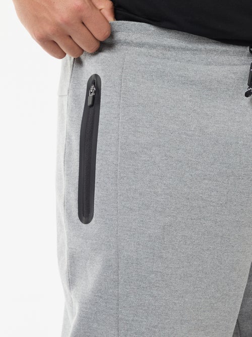 Jogging en maille piquée unie en coton - Kiabi