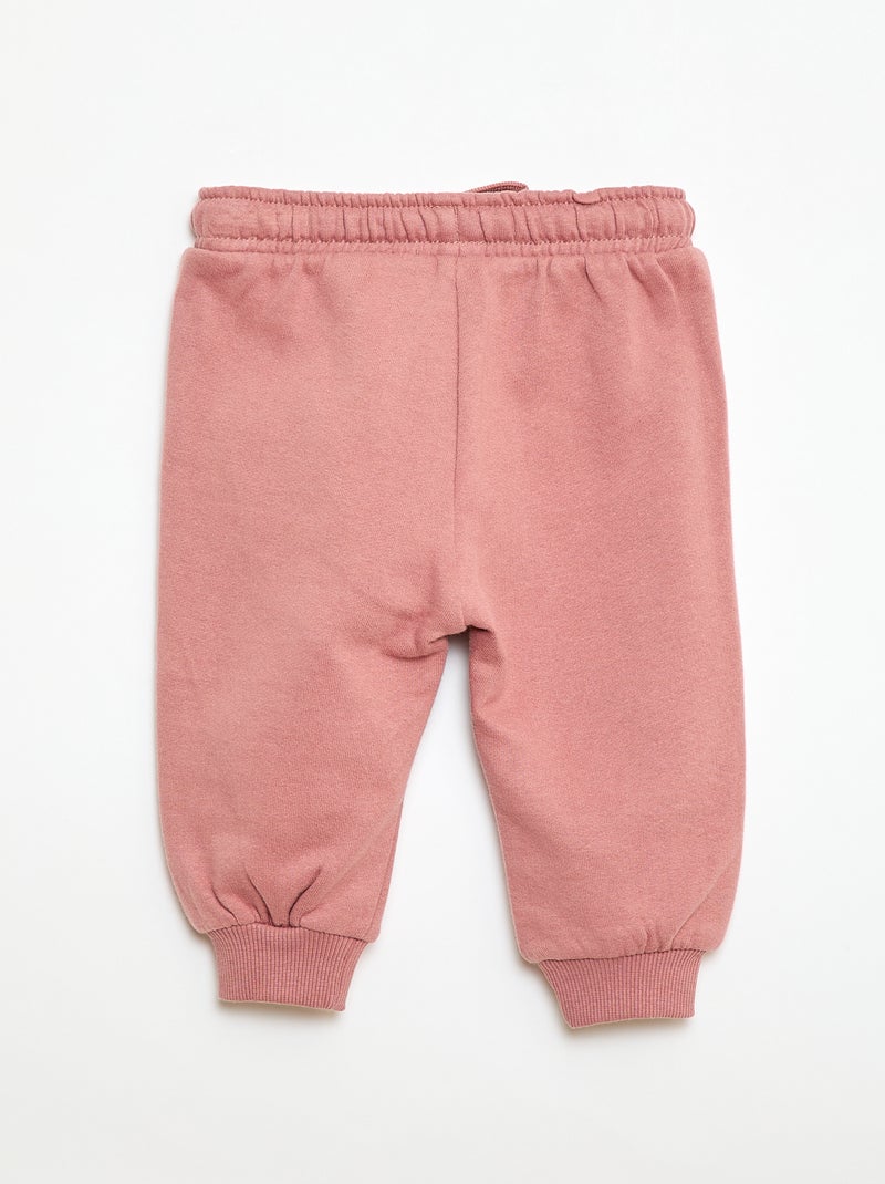 Jogging en molleton avec poche kangourou avec oreilles fantaisies Rose - Kiabi