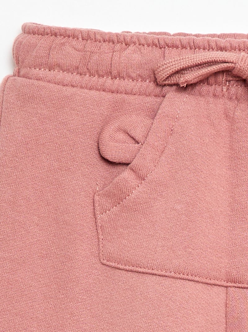 Jogging en molleton avec poche kangourou avec oreilles fantaisies Rose - Kiabi