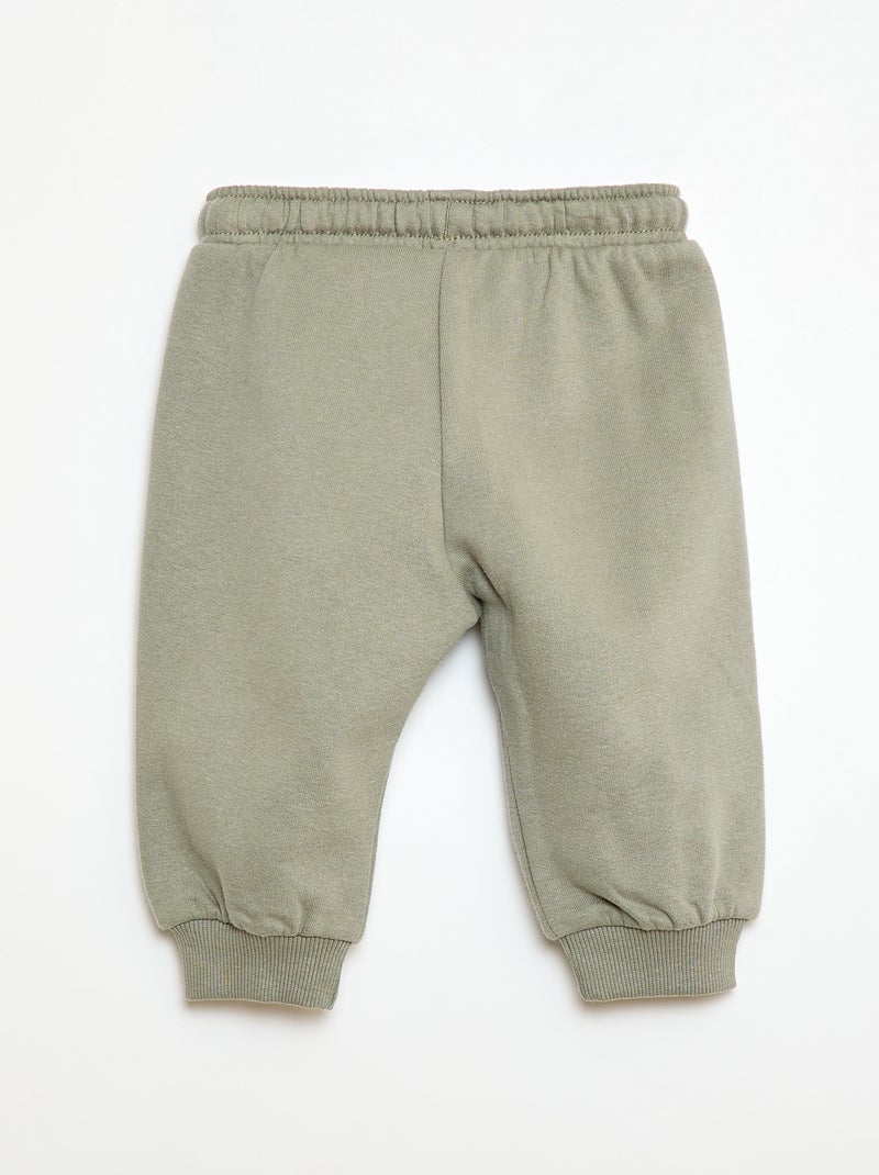 Jogging en molleton avec poche kangourou avec oreilles fantaisies Vert - Kiabi