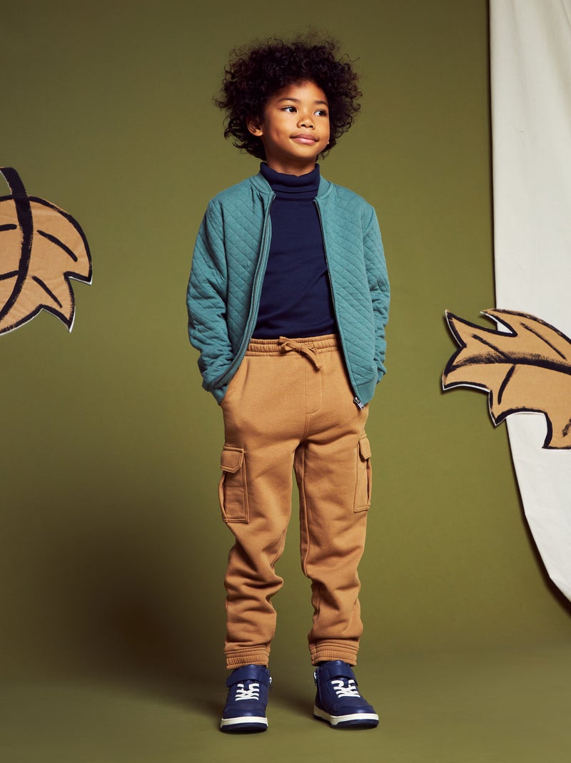 Jogging en molleton avec poches Beige - Kiabi