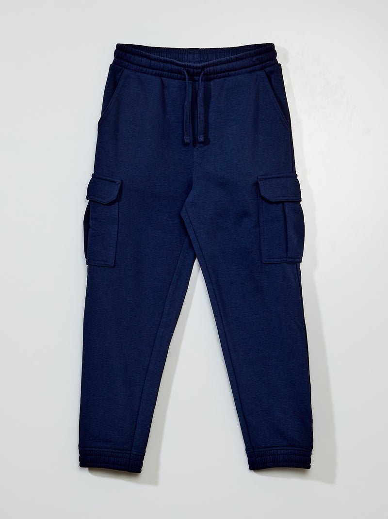Jogging en molleton avec poches Bleu foncé - Kiabi