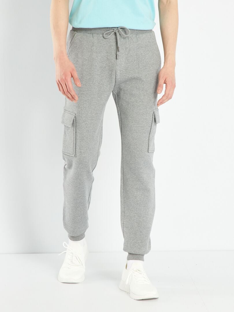 Jogging en molleton avec poches Gris - Kiabi