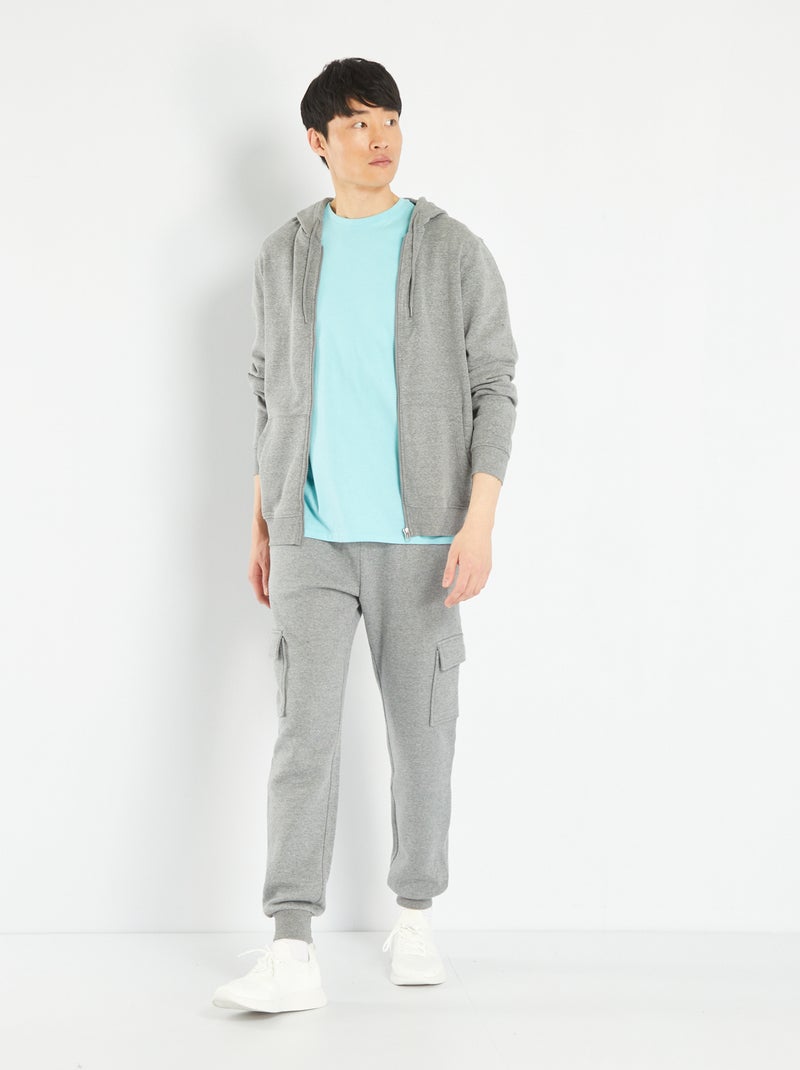 Jogging en molleton avec poches Gris - Kiabi