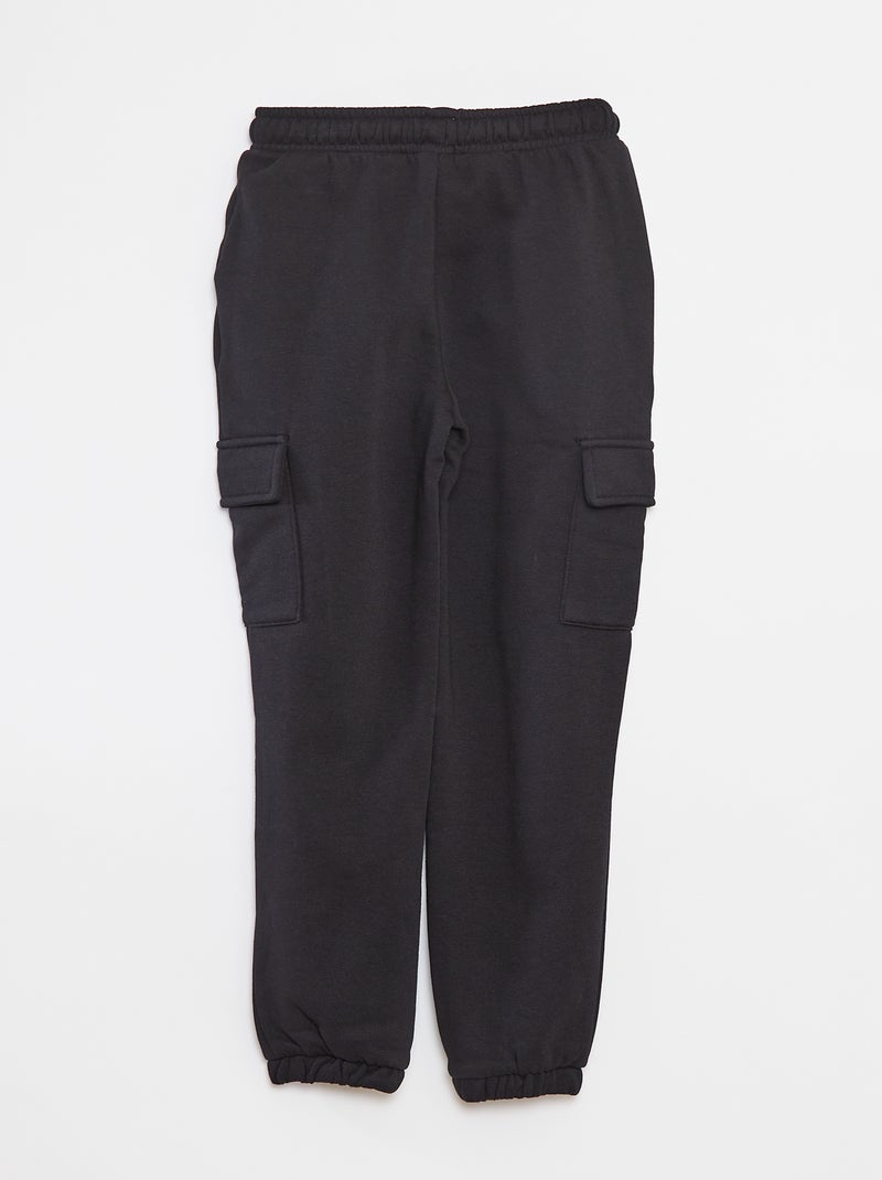 Jogging en molleton avec poches Noir - Kiabi