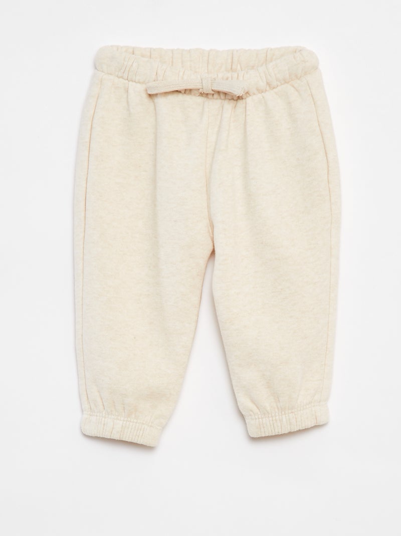 Jogging en molleton Beige - Kiabi