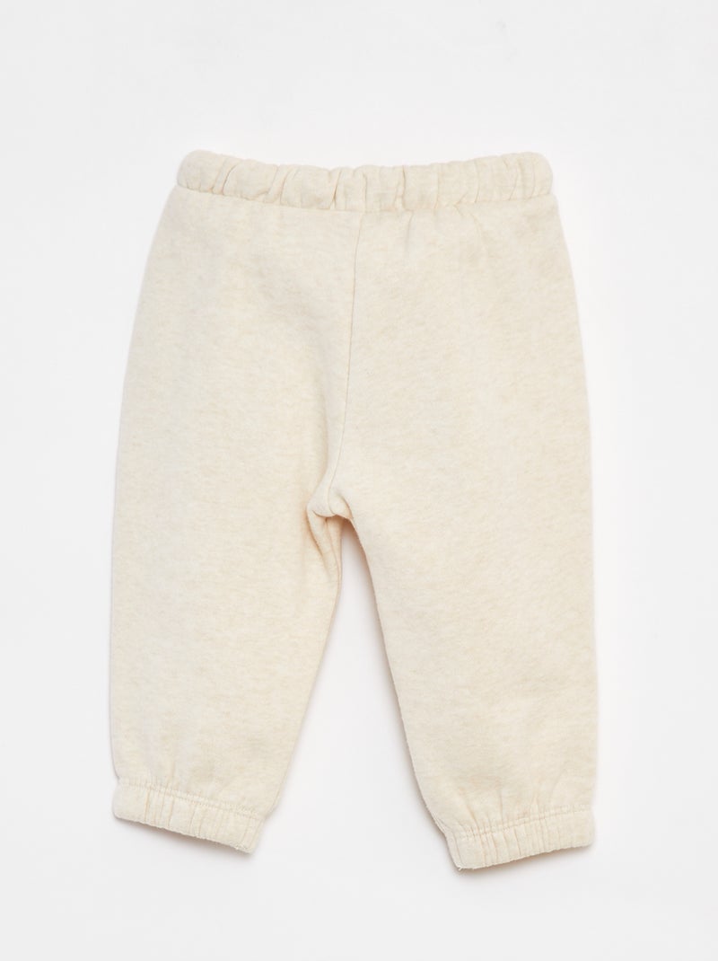 Jogging en molleton Beige - Kiabi