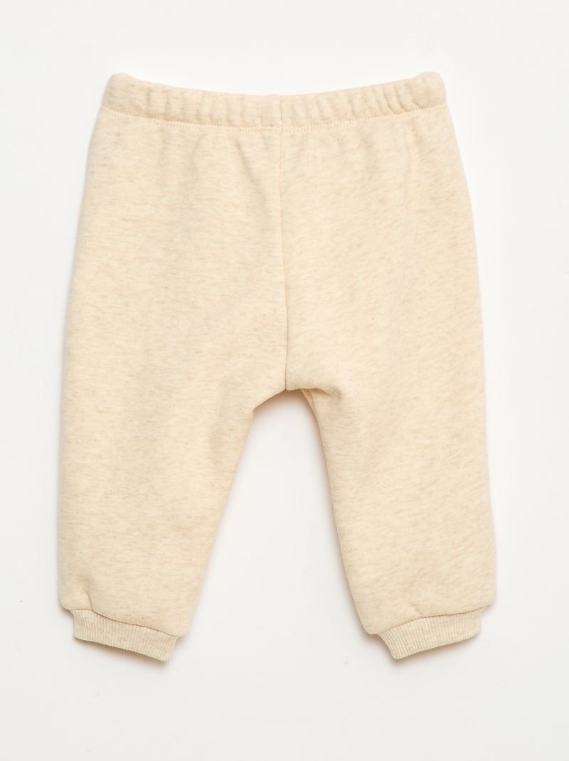 Jogging en molleton Beige - Kiabi