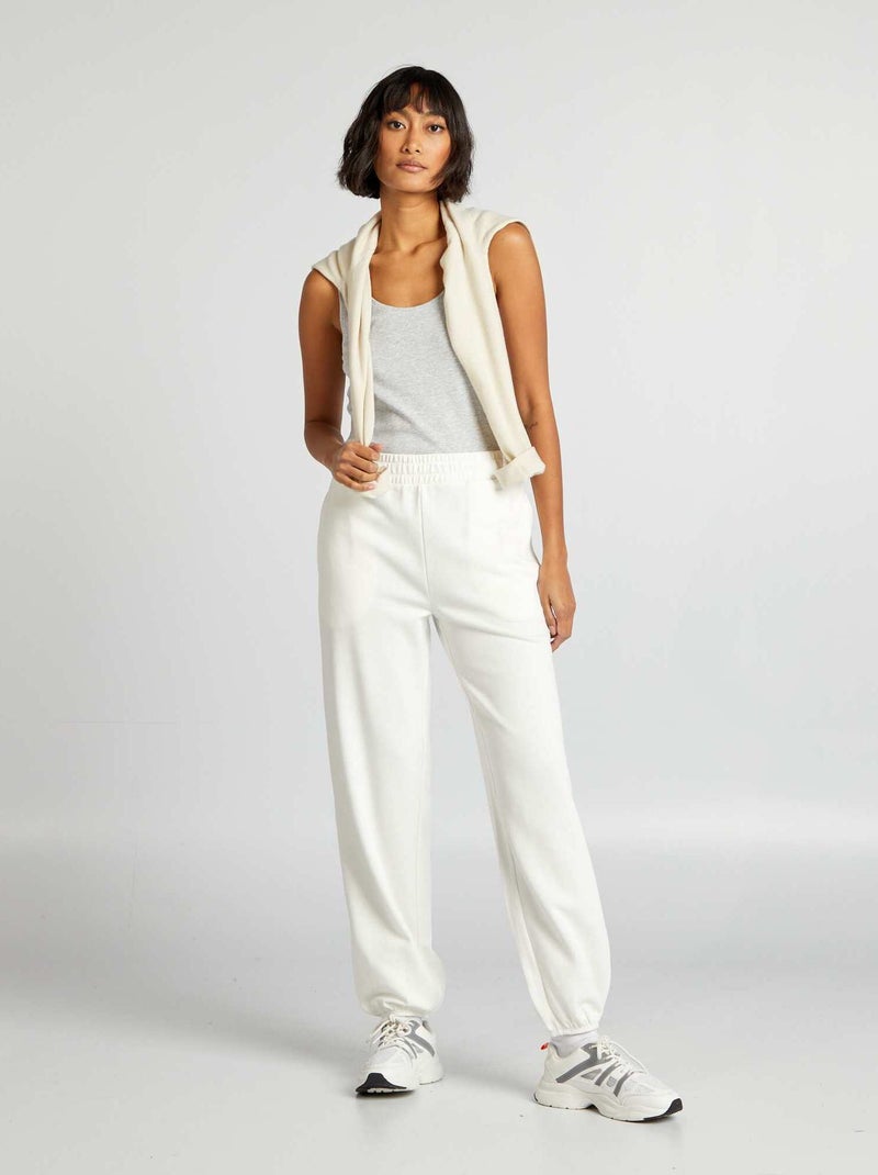 Jogging en molleton Blanc - Kiabi