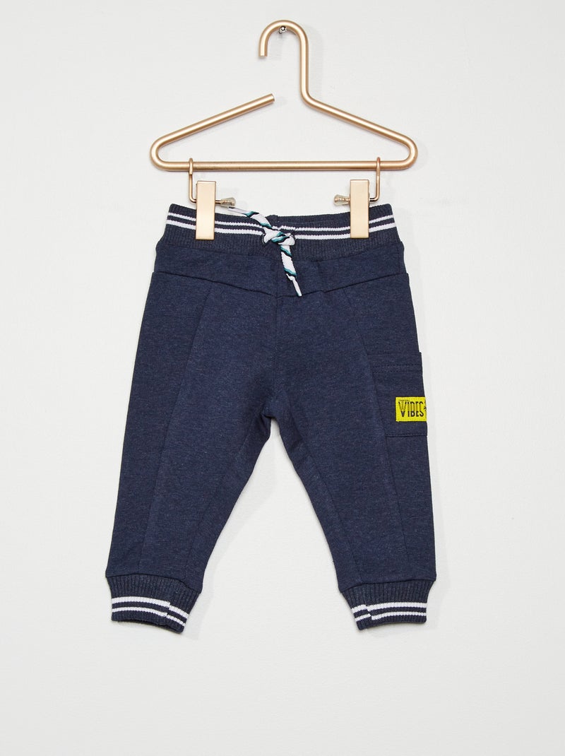 Jogging en molleton bleu marine - Kiabi