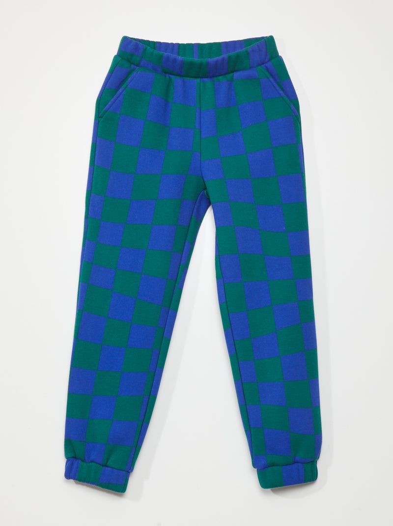 Jogging en molleton Bleu/Vert - Kiabi