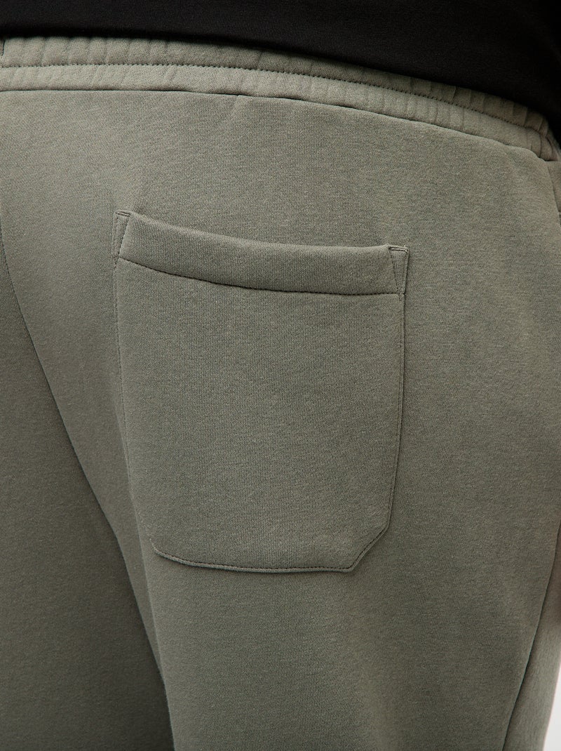 Jogging en molleton chaud avec poches Vert - Kiabi