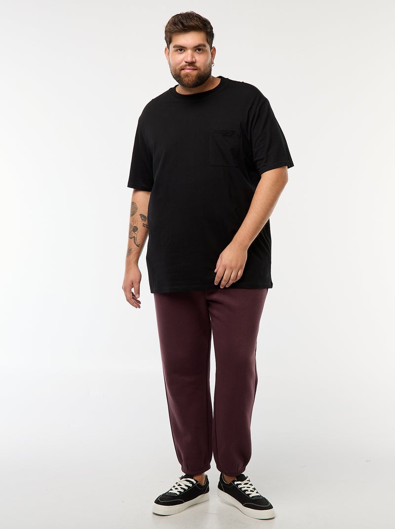 Jogging en molleton chaud avec poches Violet - Kiabi