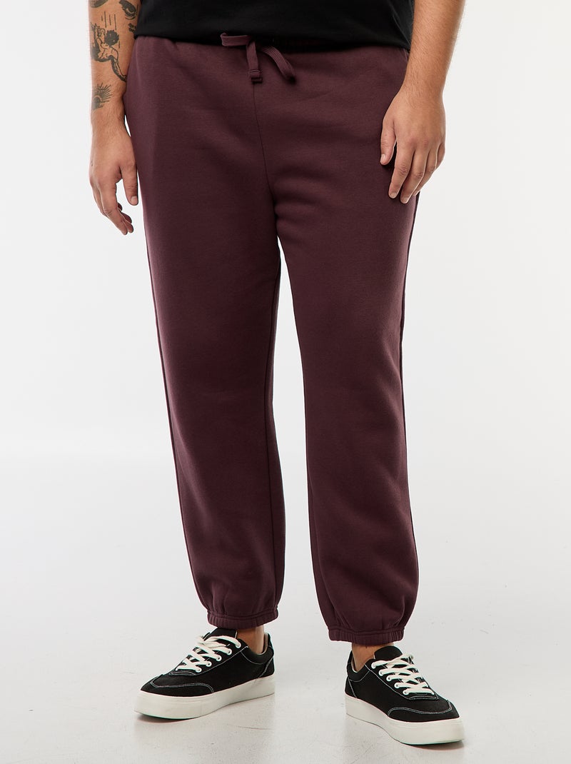 Jogging en molleton chaud avec poches Violet - Kiabi