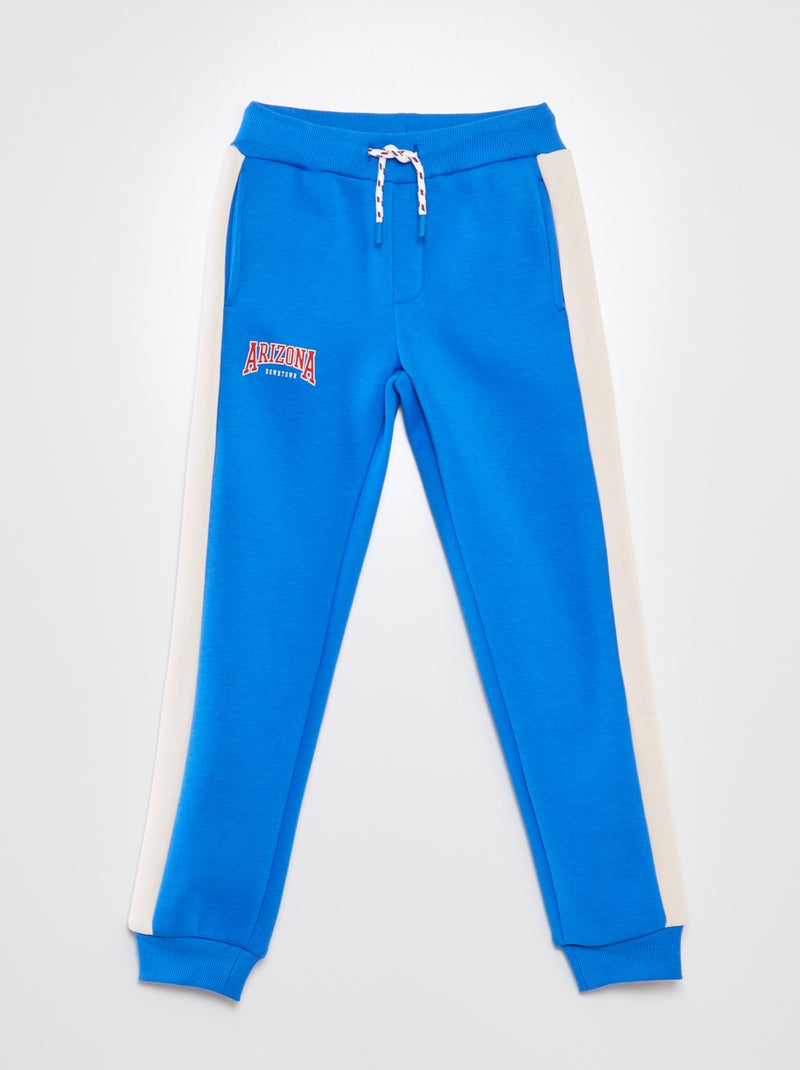 Jogging en molleton color-block Bleu - Kiabi
