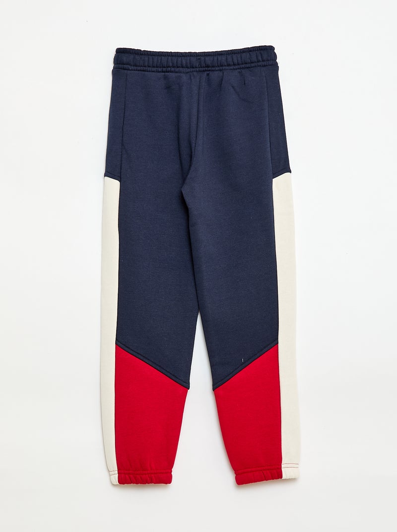 Jogging en molleton color block Bleu/rouge - Kiabi