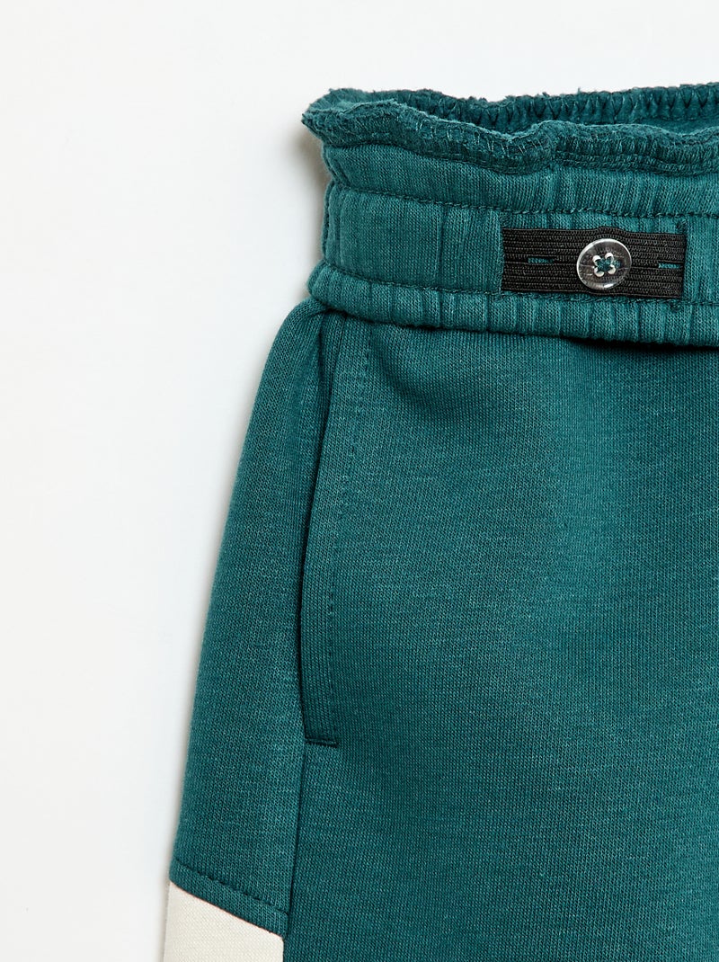 Jogging en molleton color block Vert - Kiabi