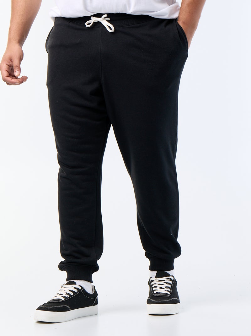 Jogging en molleton gratté Noir - Kiabi