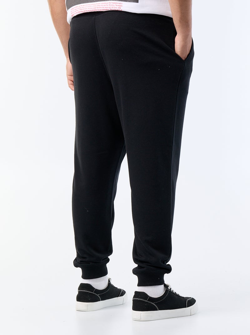 Jogging en molleton gratté Noir - Kiabi