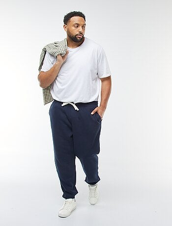 Jogging en molleton gratté uni