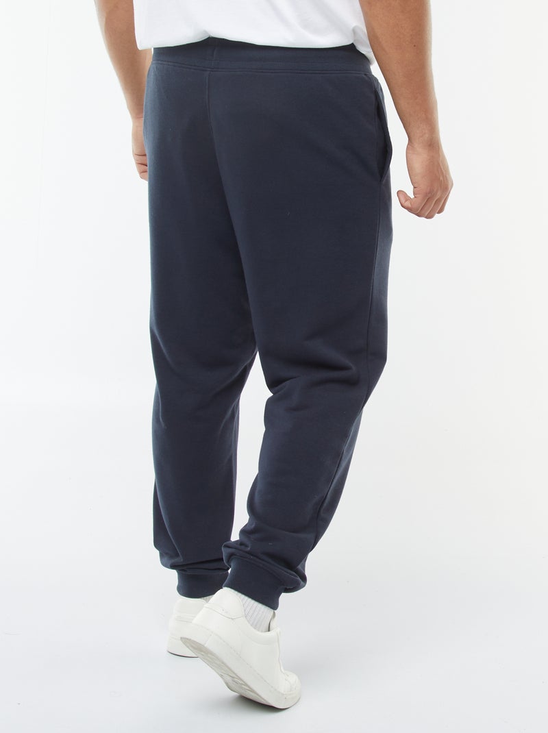 Jogging en molleton gratté uni Bleu - Kiabi