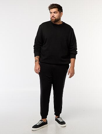 Jogging en molleton gratté uni