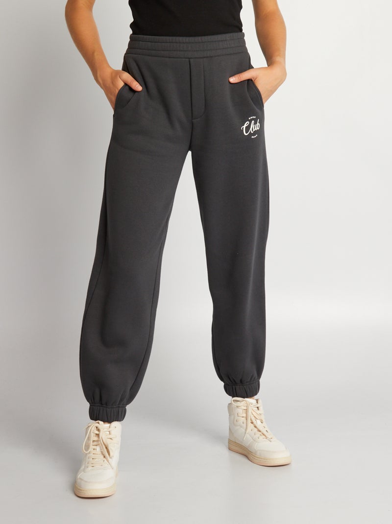 Jogging en molleton Noir - Kiabi