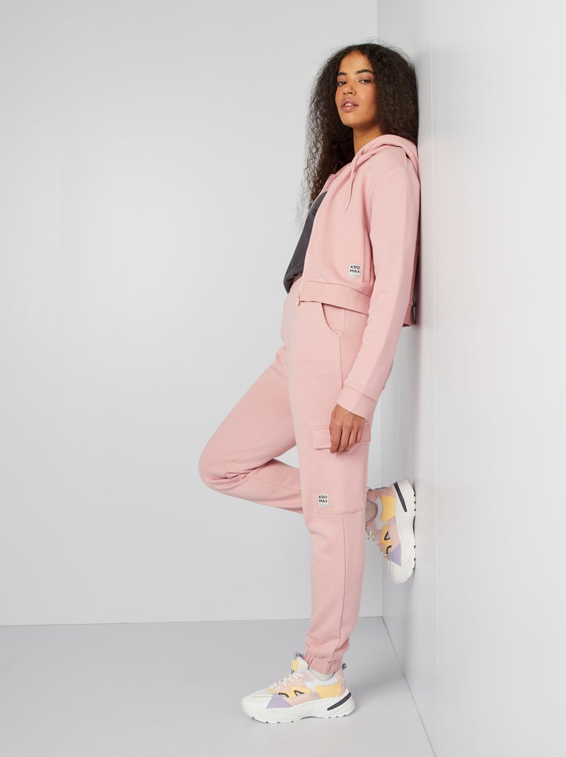 Jogging en molleton Rose - Kiabi