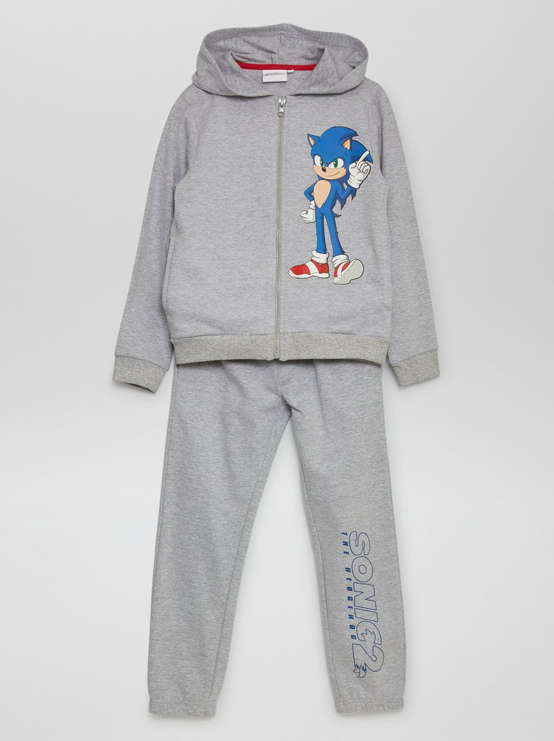 Jogging en molleton 'Sonic' gris - Kiabi