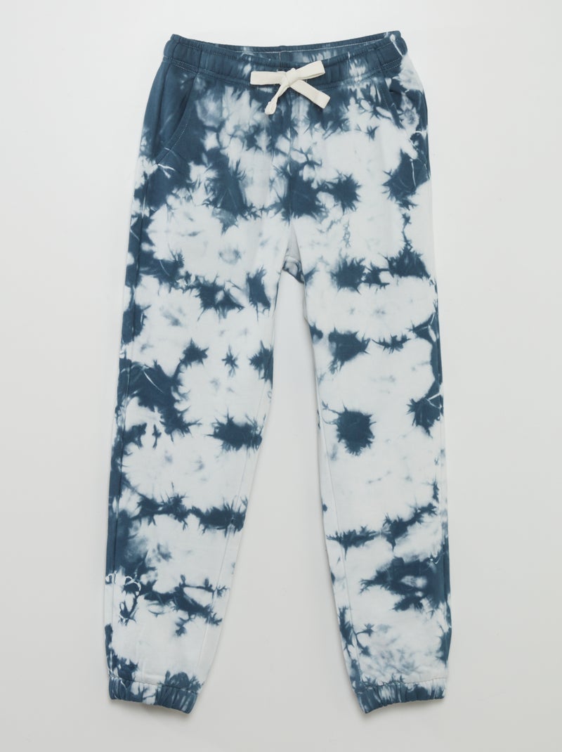 Jogging en molleton tie and dye Bleu - Kiabi