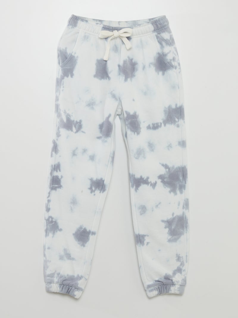 Jogging en molleton tie and dye Gris - Kiabi
