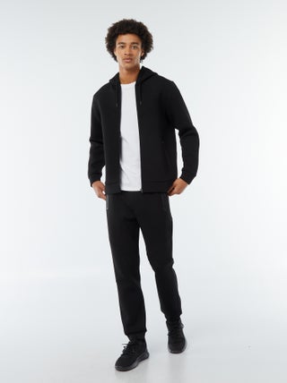 Jogging en molleton type néoprène avec poches zippées