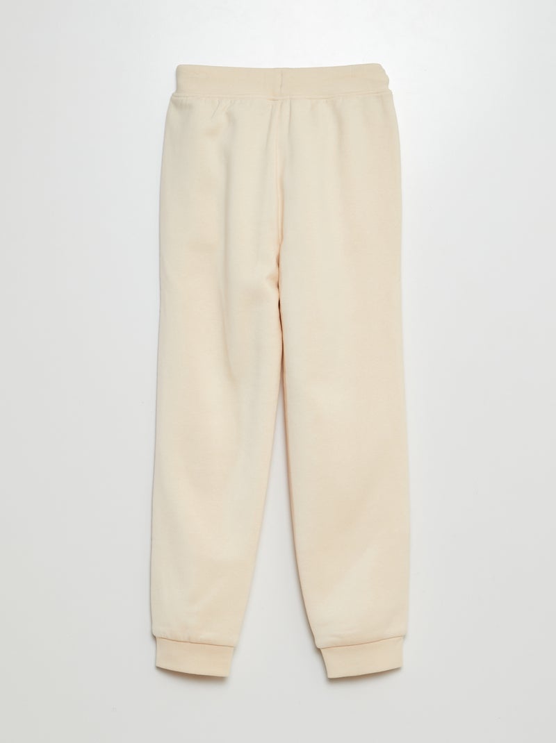 Jogging en molleton uni Beige - Kiabi