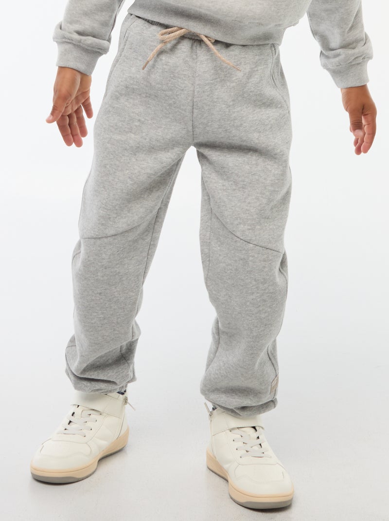 Jogging en molleton uni Gris - Kiabi