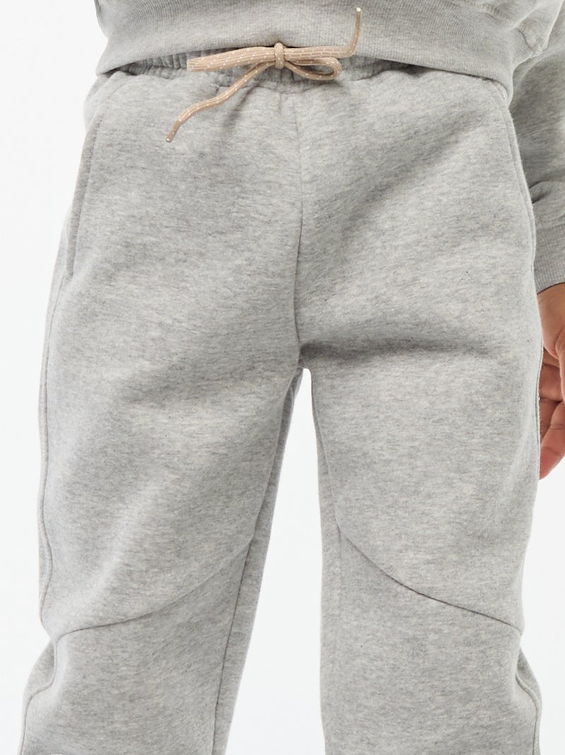 Jogging en molleton uni Gris - Kiabi
