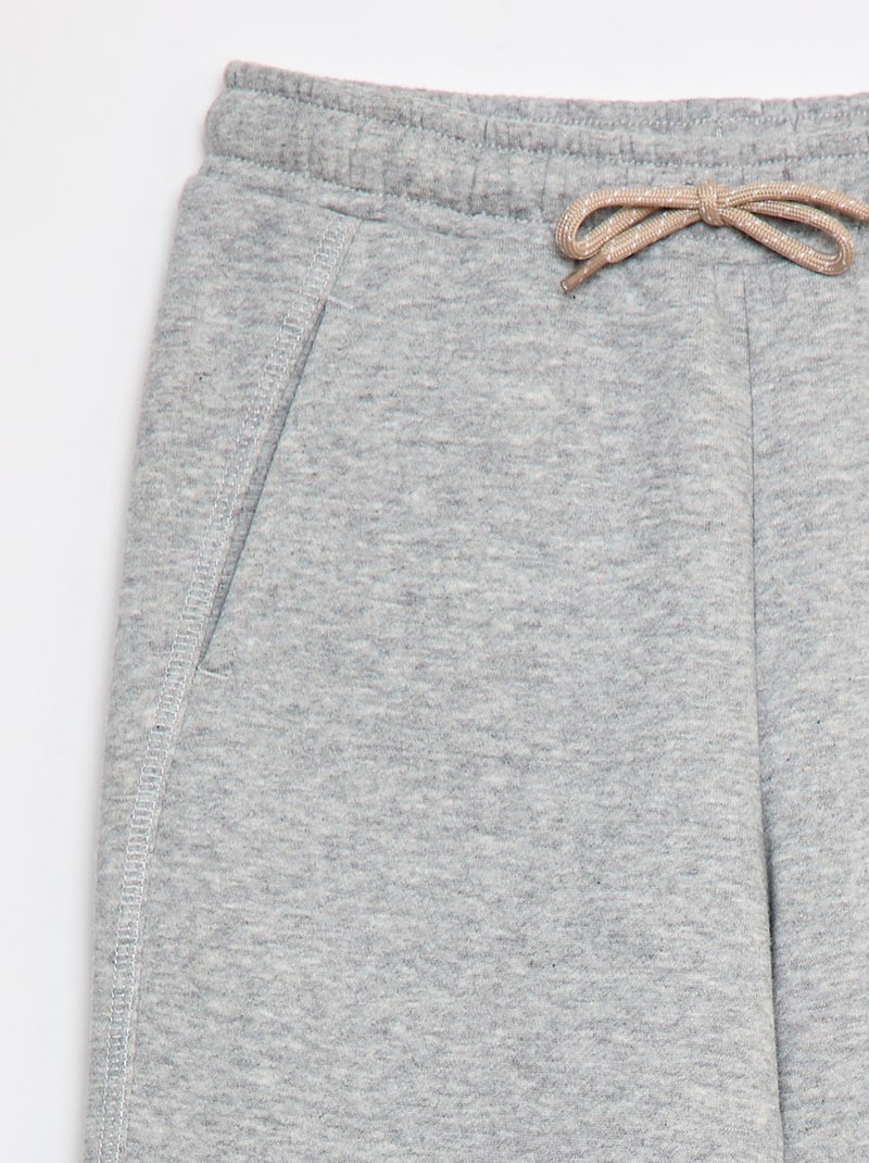 Jogging en molleton uni Gris - Kiabi