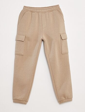 Jogging en molleton uni multi-poches