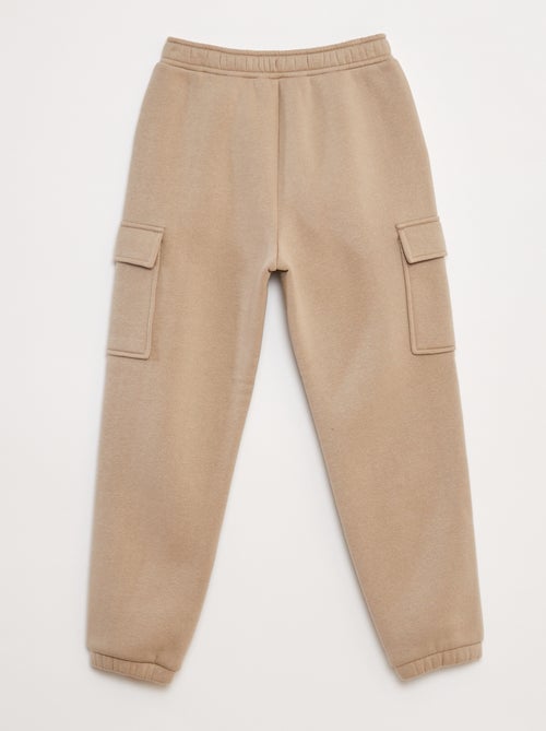 Jogging en molleton uni multi-poches - Kiabi