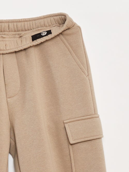 Jogging en molleton uni multi-poches - Kiabi