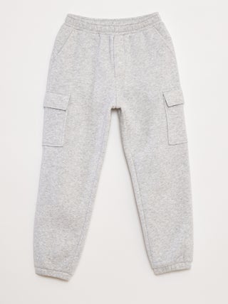 Jogging en molleton uni multi-poches