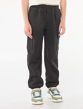 Jogging en molleton uni multi-poches