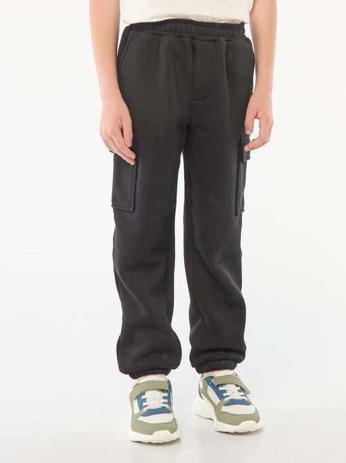 Jogging en molleton uni multi-poches - Kiabi