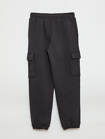 Jogging en molleton uni multi-poches